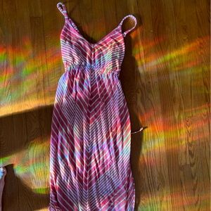 Old Navy maternity maxi dress coral size medium